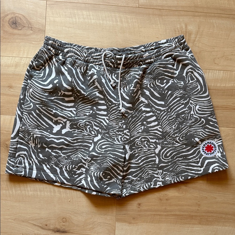 Red Hot Chili Peppers Zebra Asterisk Fleece Short, Size XXL